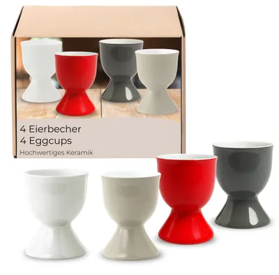 Produktbild von Eierbecher 4er Set, Ø 5x7 cm, moderne Farben aus Keramik