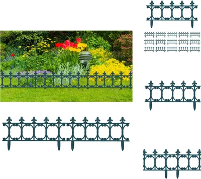 Immagine prodotto di vidaXL Bordatura per prato 16 pz. Verde 10 m PP - Bordi per aiuole