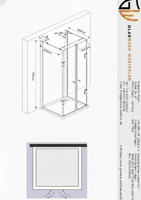 Zdjęcie produktu dla Glassware Westfalia - Kabina prysznicowa Emma 100x90x100 cm U-Form