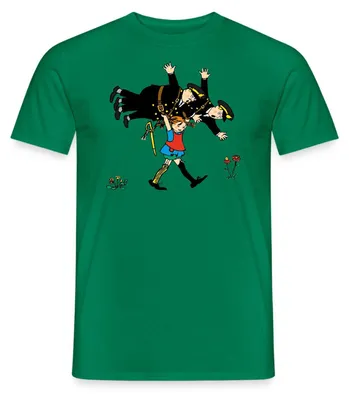 Produktbild von Spreadshirt Pippi Langstrumpf Pippi Und Die Polizei Männer T-Shirt, XXL, Kelly Green