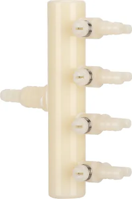 Produktbild von 2 Stück Aquarium Luftverteiler, Kunststoff, Luftventilverbinder, 4-Wege Splitter für Luftpumpen, verstellbarer Umsteller, Aquarium Zubehör