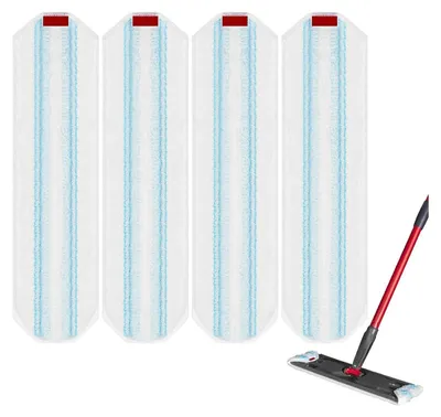 Produktbild von 4 Stück Wischmopp Ersatzbezug Mikrofaser kompatibel mit Vileda H2PrO O-Cedar H2prO | Boden Reinigen Haushalt wiederverwendbar