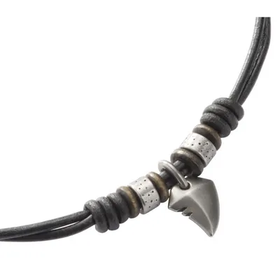 Produktbild von Fossil JF85832040 Kette Herren Leder Edelstahl Elementen