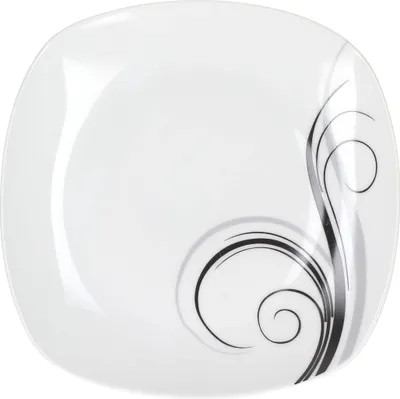 Obrázek produktu pro PLATE 19x19 cm Keramický dezertní talíř Talíř na večeři Square White