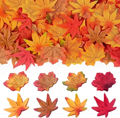 Produktbild von Kunstblätter, Herbst – 400 Stück – Ahornblätter – Herbstdekoration – Für Tisch und Kränze