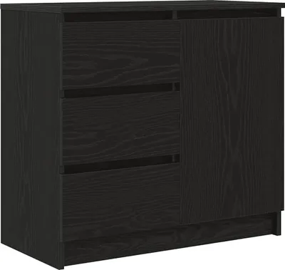 Produktbild von vidaXL Sideboard mit Schublade Schwarz Eichen-Optik 71x35x65 cm