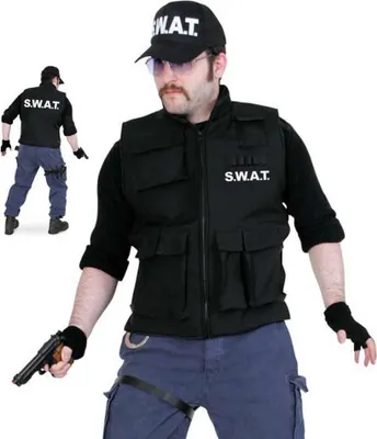 Produktbild von SWAT Weste Polizei Karneval Fasching Kostüm L 48/50