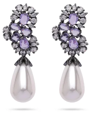 Produktbild von AVANT-GARDE PARIS Elegante lila Perlenohrringe