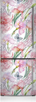 Produktbild von Aufkleber Kühlschrankmagnete Dekoration Kühlschrankfolie 60x180 cm - Blumen Pfingstrosen