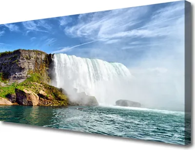 Produktbild von Tulup Leinwand-Bilder 100x50 Wandbild Canvas Kunstdruck Wasserfall Meer Natur