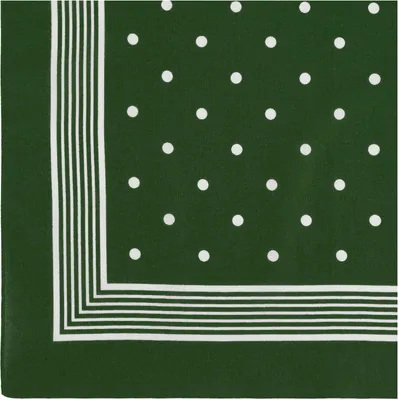 Produktbild von modAS Vierecktuch Bandana Kopftuch ca. 54x54 cm- Tuch in verschiedenen Designs und Farben aus Baumwolle in Grün mit Punkten