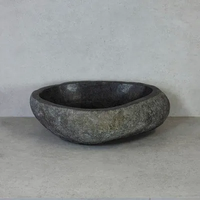 Obrázek produktu pro Umyvadlo na desku Sanox Riverstone M přírodní kámen šedá 40 x 40 x 15 cm 12108025