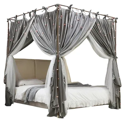 Obrázok produktu pre Moskytiéra Betthimmel, dekoratívna, elegantná, sivá, 135x200x210 cm