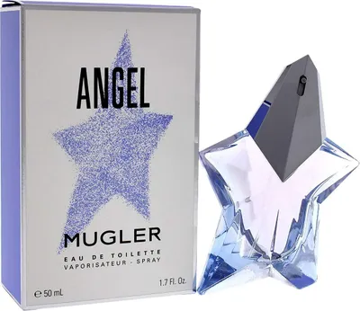 Productafbeelding van Thierry Mugler Angel, voor dames, 50 ml, navulbare fles, spray, INHOUD: ALCOHOL. PARFUM/FRAGRANCE. AQUA/WATER/EAU. ETHYLHEXYL METHOXYCINNAMATE. BENZYL SALICYLATE...., 1 stuk