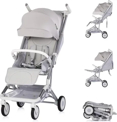 Obrázok produktu pre Chipolino detský kočík Buggy Pocket skladací košík predný oblúk slnečná strieška do 22 kg sivý