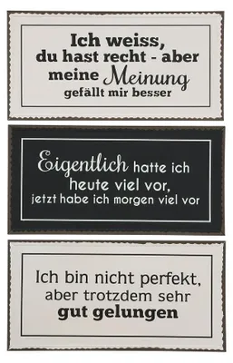 Produktbild von Dekoschild Priol 3 sortiert B.40 H.20 cm Eisen Stückpreis