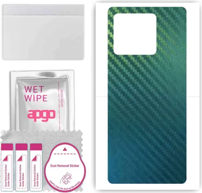Produktbild von apgo Rückseite Schutzfolie, Skin, kompatibel mit Xiaomi 13, Hinten Displayschutzfolie aus Vinylfolie, kratzfest, einfache Montage - Kohlenstoff-Chamäleon CAKA1