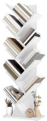Produktbild von Baumförmiges Standbücherregal | Weiß | 38x20x115 cm