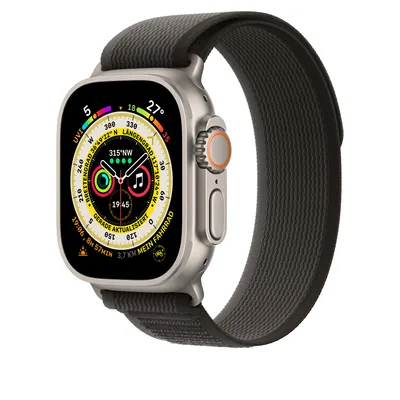 Produktbild von Apple Trail Loop Apple Watch 42mm / 44mm / 45mm / 49mm S/M Schwarz / Grau