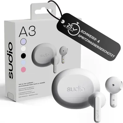 Zdjęcie produktu dla Słuchawki douszne Bluetooth 5.4 Słuchawki Bluetooth Połączenie multipoint | Odporne na pot i zachlapania | Touch | 25 godzin odtwarzania | Etui ładujące USB-C