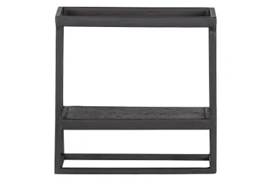 Produktbild von WOOOD Febe Wandregal Wandschrank aus Metall, 40 x 40 x 20 cm, Schwarz
