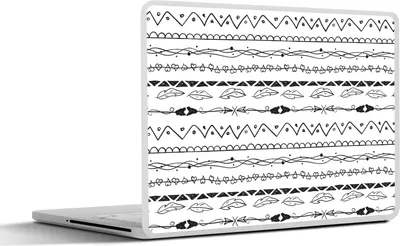 Produktbild von MuchoWow® Laptop Aufkleber Sticker Cover Muster - Teens - Federn - Herz 32.5x23.5 cm - Sticker für Laptop - Selbstklebend
