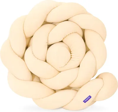 Produktbild von Ecru - Geflochtene Bettschlange Bettumrandung für Babybett