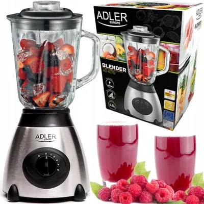 Adler AD 4070 Standmixer, 600 W, 1,5-l-Glasbehälter, 5 Stufen, Eiscrusher