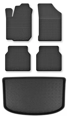 Imagen del producto de Alfombrillas de goma + bandeja de maletero para Kia Soul I desde 2013 – juego de 5 piezas, , a medida – Wielganizator Semi-Universal