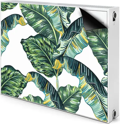 Produktbild von Magnet Heizkörper Heizkörper-Abdeckung Heizkörperabdeckung 80x60 cm  - Exotische Blätter