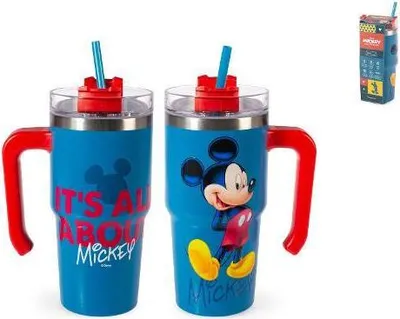 Obrázek produktu pro Termoska s nerezovou slámkou (600 ml) DISNEY MICKEY