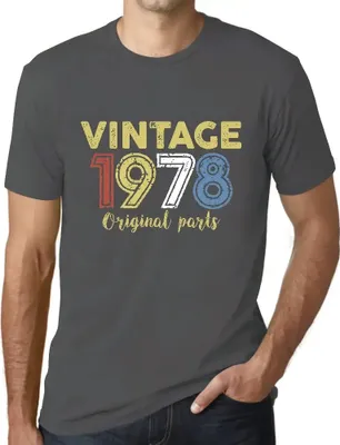 Produktbild von Herren Grafik T-Shirt Originalteile 1978 – Original Parts 1978 – Geschenk 46. Geburtstag Jahrestag 46 Jahre Jubiläum 46 Jährige Mann Jahrgang 1978