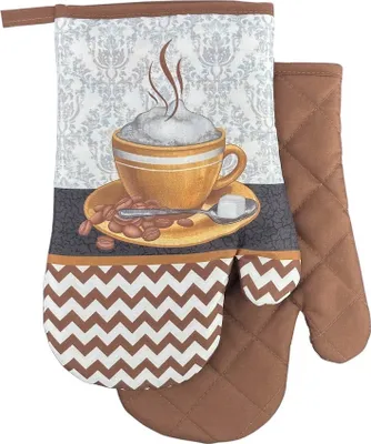 Produktbild von Ofenhandschuhe, Küchenhandschuhe mit Magnet Cappucino Kaffee
