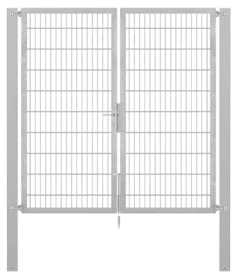 Immagine prodotto di Alberts 636531 Cancello doppio Flexo con accessori, zincato a caldo, larghezza 200 cm, altezza 200 cm