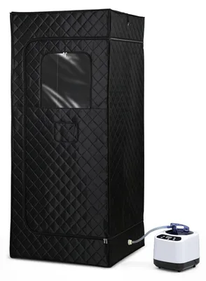 Obrázok produktu pre Prenosná parná sauna Peviasot s výkonom 1200 W, s 3-litrovým generátorom pary, diaľkovým ovládaním a sklopným sedadlom
