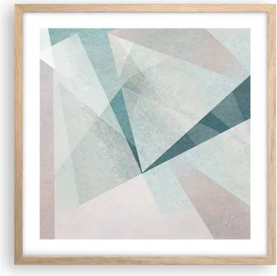 Produktbild von Gerahmtes Poster - Rahmen in heller Eiche - Abstraktion modern - 50x50 cm - Wand Bild - Wanddeko - Wandbilder - Wandposter - Bilderrahmen - Bilder - Kunstdruck - Wandbild - P2NAC50x50-3947