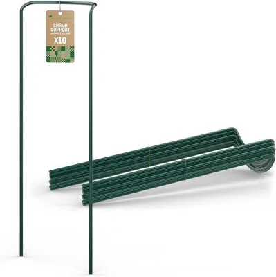 Zdjęcie produktu dla Kolorowe podpory do żywopłotu ze stali – podpory do róż i hortensji – 10 sztuk – 100 cm x 40 cm