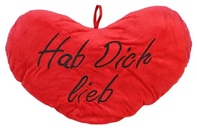 Produktbild von Hab dich lieb Kissen in Herzform - ca. 33 cm