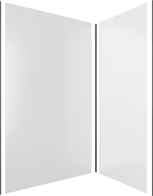 Image de LOT de 2 Panneaux Muraux Aluminium BLANC 90+120x210 cm avec Profilés NOIR MAT - WALL'IT