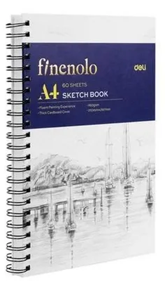 Productafbeelding van A4 schetsboek, 60 vellen, 160g, merk Finenolo Deli