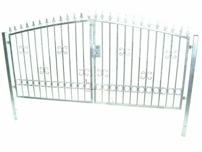 Produktbild von Stahl Gartentor Tor Doppelflügeltor GD2 inkl Pfosten Einfahrtstor Hoftor Zauntor 350 x 160 55771