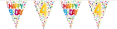 Image de Drapeau -Ligne Confetti 4 ans, 10mtr.