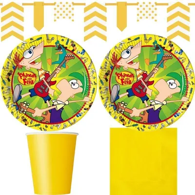 Produktbild von Phineas und Ferb Partyset Kindergeburtstag Geburtstag Deko Set