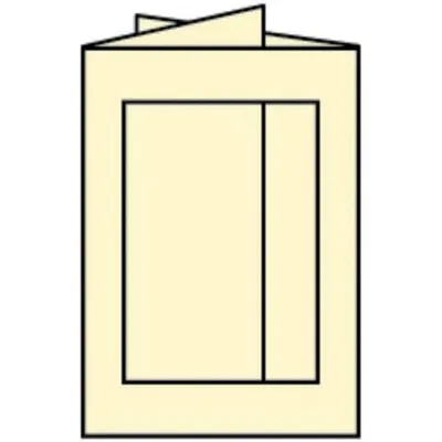 Produktbild von Passepartoutkarte, B6, chamois, eckiger Ausschnitt, 220 g/m²