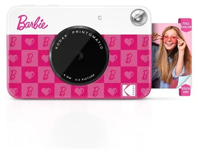 Produktbild von Kodak Printomatic 5MP Snapshot-Kamera in Weiß und Gelb mit Druckfunktion und MicroSD