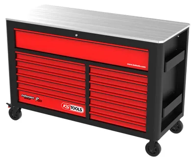 Image de KS TOOLS PERFORMANCEplus P45 NOIR/ROUGE Servante d'atelier 14 tiroirs - 873.7014