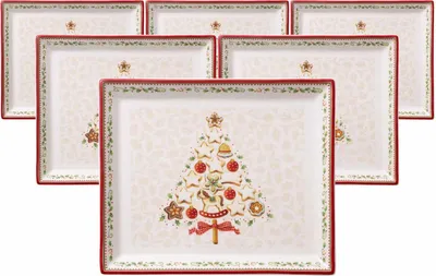 Immagine prodotto di Villeroy & Boch Winter Bakery Delight set di 6 piatti da pasticceria 27 x 23 cm