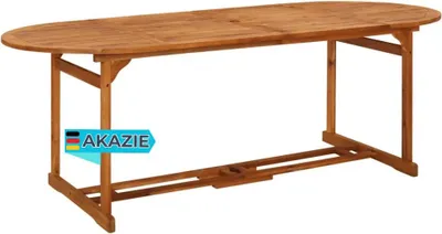 Produktbild von Garten-Esstisch SEDO 220x90x75 cm Massivholz Akazie | Gartentisch Holz klappbar Outdoortisch Terrassentisch verstellbar