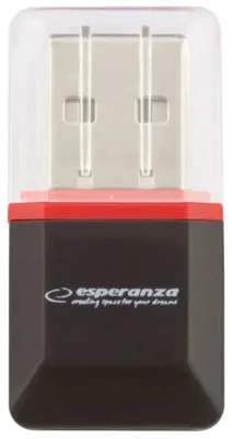 Zdjęcie produktu dla Esperanza EA134K, MicroSD (TransFlash), MicroSDHC, Czarny, Srebrny, Przezroczysty, USB 2.0