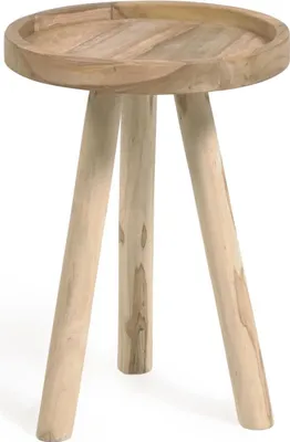 Produktbild von Beistelltisch Glenda rund aus massivem Teakholz Ø 35 cm